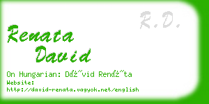 renata david business card